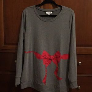 Motherhood Maternity Red Ribbon Sweatshirt